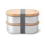 Black & Blum 1L airtight lunch box set with chopping-board lid grey colour fifth view