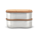 Black & Blum 1L airtight lunch box set with chopping-board lid grey colour sixth view