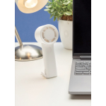 Eco portable fan with rechargeable battery 2W 1,200 mAh white colour ambient view