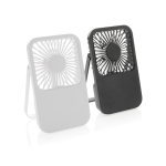 Rechargeable desktop fan with 3 speeds 5W 1,200 mAh black colour general view
