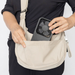 Rechargeable desktop fan with 3 speeds 5W 1,200 mAh black colour ambient view 4