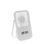 Rechargeable desktop fan with 3 speeds 5W 1,200 mAh white colour printing view