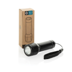 Compact eco rechargeable torch with cord 1W 500 mAh black colour view with box