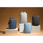 Slim urban laptop backpack with 15L capacity Bobby Air 16” blue colour ambient view