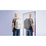 Convertible anti-theft zip backpack, 22L, 16” grey colour ambient view 4