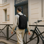 Convertible anti-theft zip backpack, 22L, 16” grey colour