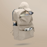 Convertible anti-theft zip backpack, 22L, 16” grey colour