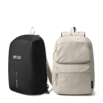 Convertible anti-theft zip backpack, 22L, 16” grey colour printing view