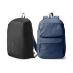 Convertible anti-theft zip backpack, 22L, 16” navy-blue colour tenth view
