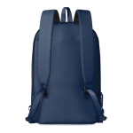 Convertible anti-theft zip backpack, 22L, 16” navy-blue colour view 14