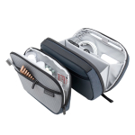 Travel case with clamshell opening and 2.5L capacity 8” navy-blue colour view 15