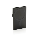 Magnetic aluminium card holder for mobile with RFID blocking black colour