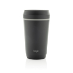 Recycled plastic thermal cup with 360° lid Topl 350ml grey colour