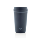 Recycled plastic thermal cup with 360° lid Topl 350ml navy-blue colour