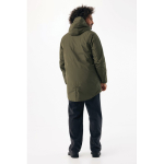 Unisex padded waterproof jacket modern fit 95 g/m² Iqoniq Thelon khaki colour fifth model view