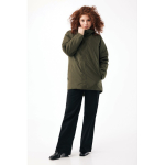 Unisex padded waterproof jacket modern fit 95 g/m² Iqoniq Thelon khaki colour