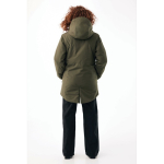 Unisex padded waterproof jacket modern fit 95 g/m² Iqoniq Thelon khaki colour