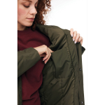 Unisex padded waterproof jacket modern fit 95 g/m² Iqoniq Thelon khaki colour