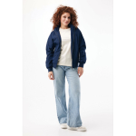 Unisex urban jacket medium fit with zip and lining 95 g/m² Iqoniq Odin navy-blue colour