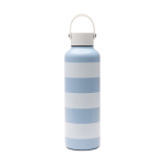 Leakproof thermal bottle with beach design and carry handle 600ml light blue colour