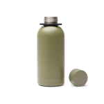 Recycled stainless steel thermal bottle with rope 400ml green colour third view