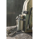 Recycled stainless steel thermal bottle with rope 400ml green colour ambient view 3 