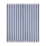 Family hammam towel in recycled cotton 200 g/m² 180×180 cm blue colour view with logo