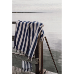 Family hammam towel in recycled cotton 200 g/m² 180×180 cm blue colour ambient view