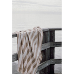 Family hammam towel in recycled cotton 200 g/m² 180×180 cm beige colour ambient view