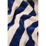 Recycled cotton beach towel, two-tone striped 450 g/m² 80 x160 cm navy-blue colour ambient view 4