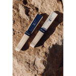 Portable bamboo fan with ‘Out of the office’ message white colour ambient view 2