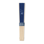 Portable bamboo fan with ‘Out of the office’ message navy-blue colour second view