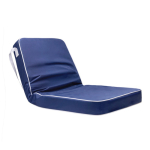 Portable foldable polyester beach chair with 6 recline positions navy-blue colour third view