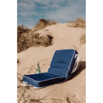 Portable foldable polyester beach chair with 6 recline positions navy-blue colour ambient view