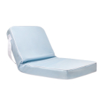 Portable foldable polyester beach chair with 6 recline positions light blue colour third view