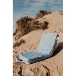 Portable foldable polyester beach chair with 6 recline positions light blue colour ambient view