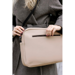 2-in-1 convertible recycled polyester backpack for 15” laptop ivory colour