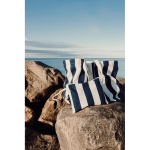 Recycled cotton beach bag with straps and handles 390 g/m² navy-blue colour