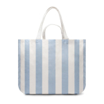 Recycled cotton beach bag with straps and handles 390 g/m² light blue colour