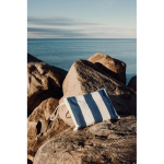 Recycled cotton organiser pouch with zip and handle 390 g/m² navy-blue colour ambient view