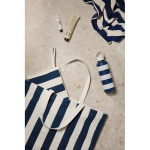 Recycled cotton organiser pouch with zip and handle 390 g/m² navy-blue colour ambient view 2