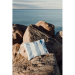 Recycled cotton organiser pouch with zip and handle 390 g/m² light blue colour ambient view