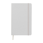 Moleskine large-format notebook with elastic closure, ruled pages white colour second front view