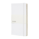 Moleskine large-format notebook with elastic closure, ruled pages white colour