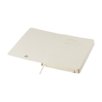 Moleskine large-format notebook with elastic closure, ruled pages white colour second view