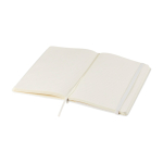 Moleskine large-format notebook with elastic closure, ruled pages white colour third view
