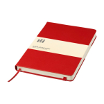Moleskine large-format notebook with elastic closure, ruled pages dark red colour