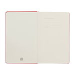 Moleskine large-format notebook with elastic closure, ruled pages dark red colour