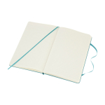 Moleskine large-format notebook with elastic closure, ruled pages pastel blue colour