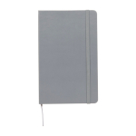 Moleskine large-format notebook with elastic closure, ruled pages blue gray colour second front view